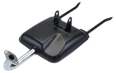 Produktbild von Auspuff Auspuffanlage Schalldämpfer Krümmer chrom/schwarz für Puch MS 50