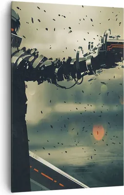 Produktbild von Bild auf Leinwand - Leinwandbild - Einteilig - Zukunft Waffe künstlerisch - 80x120cm - Wand Bild - Wanddeko - Wandbilder - Leinwanddruck - Wanddekoration - Leinwand bilder - Wandbild - PA80x120-3196