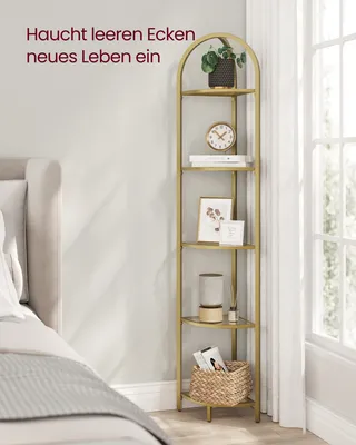 Produktbild von VASAGLE Eckregal mit 5 Etagen, Badregale, Bücherregal, Standregal, Metallgestell