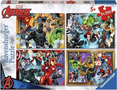 Image de RAVENSBURGER Puzzle Marvel : Avengers 4x100 dílků