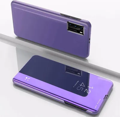 Produktbild von Handyhülle für Huawei P40 Smart Cover Schutzhülle Clear View Case Lila