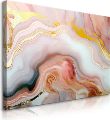 Produktbild von Muralo Leinwandbild Canvas für Esszimmer BUNTE ABSTRAKTION Moderne Marmor Br. 120cm x Hö. 80cm