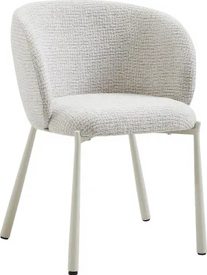 Produktbild von Stuhl 2er-Set - Tweedstoff & Metall - Creme - SIJOLA