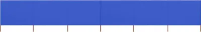 Produktbild von Eleganten-Stil 6-teiliges Windschutzgewebe 800 x 120 cm Azurblau DE68811