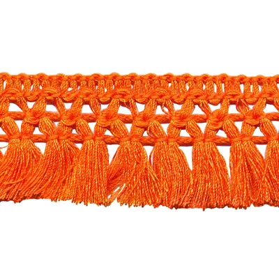 1m Fransenborte 32mm orange
