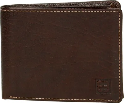Produktbild von Geldbörse-Portmonee-Geldbeutel-Leder-Braun Dunkel Querformat-9x12x2,5cm-Bowatex