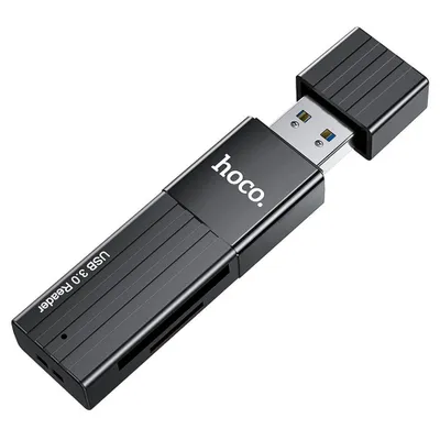 Produktbild von HOCO 2in1 USB A 3.0 HB20 Speicherkartenleser 2 TB in Schwarz 5 Gbit/s