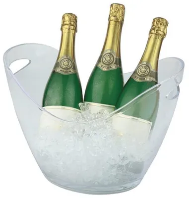 Produktbild von Weinkühler Sektkühler aus transparentem Kunststoff Kapazität: 6 Liter BxTxH: 35 x 27 x 25,5 cm