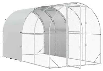 Obrázok produktu pre vidaXL Klietka pre slepice, strieborná, 400 x 200 x 200 cm, pozinkovaná oceľ