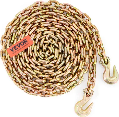 Produktbild von VEVOR Abschleppkette 9,53 mm x 6 m Rückekette 3220 kg Tragfähigkeit G80 Transport Binderkette Stahl Forstkette Stahlkette robuste Kette zum Heben, Laden, Abschleppen und Festbinden usw.
