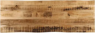 Produktbild von Tischplatte aus massivem Holz mit Baumkante 110x40x2,5 cm
