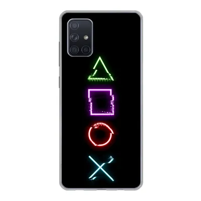 Produktbild von MuchoWow® Handyhülle Schutzhülle Hülle für Samsung Galaxy A51 Spiele - Controller - Neon Silikon Softcase Handy Hülle - Schutzabdeckung