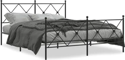 Immagine prodotto di Maison Exclusive - Struttura letto con testiera e pediera in metallo nero 150x200 cm