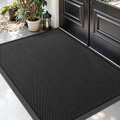 Obrázok produktu pre Podlahová rohož vonkajšia, 120 x 180 cm, protišmyková, čierna, polyester/TPE