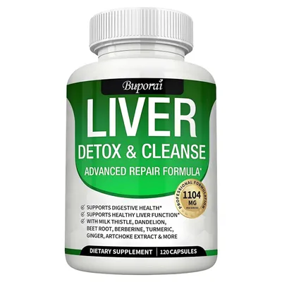 Immagine prodotto di Integratore alimentare per la disintossicazione e la pulizia del fegato (120 capsule), digestione, fegato, disintossicazione, pulizia, salute del corpo, sistema immunitario