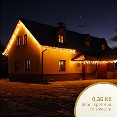Produktbild von LED-Lichtstalaktiten, 3 x 0,5 m, warmweiß, 114 Dioden, IP67