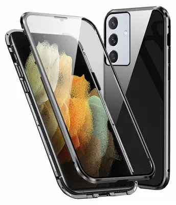 Obrázek produktu pro Pouzdro na mobilní telefon Samsung Galaxy A55 – 360° magnetické skleněné pouzdro s kovovým rámečkem