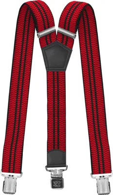 Produktbild von Fabio Farini - 1 Stück 4cm Breites Y-Design verstellbar mit extra starken Clipverschluss, Rot (schwarze Streifen)
