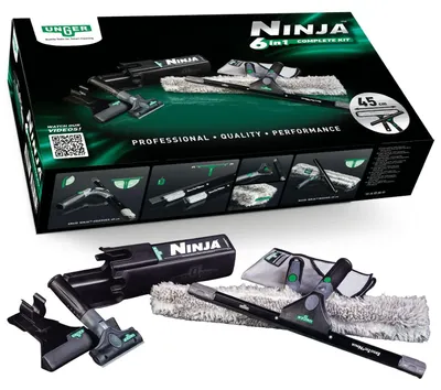 Produktbild von Unger ErgoTec Ninja 6in1 Glasreinigungsset Komplettset AKN15