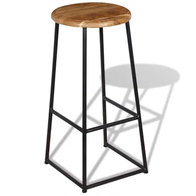 Produktbild von vidaXL Barhocker 2 Stk. Massivholz Teak