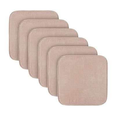 Produktbild von Poduszka do siedzenia (opakowanie 6 sztuk) poduszka na krzesło z antypoślizgowym spodem 38cm x 38cm - certyfikat Oeko-Tex - poduszka do siedzenia uni, poduszka na krzesło poduszka na krzesło