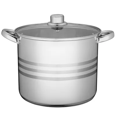 Produktbild von KADAX Kochtopf "Sveg", hoher Topf mit Deckel aus Edelstahl, Universal-Kochtöpfe, Gemüsetopf, Silber, 13.5L