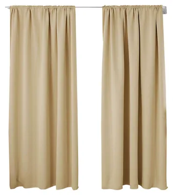 Verdunkelnde Vorhänge 2er-Set, 135x225 cm, Champagner, Polyester