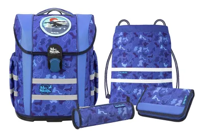 Image de McNeill sac d'école Ergo Mac2 Schoolbag Set 5 pièces Puzzle bleu