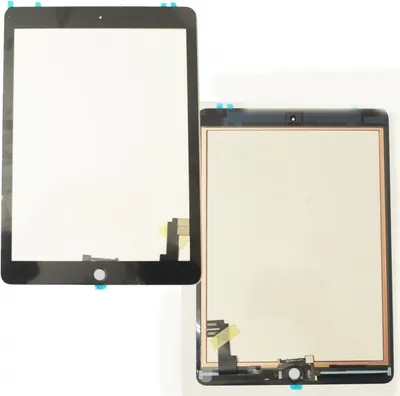 Produktbild von Digitizer Glas Touchscreen Display Front Scheibe für ipad 6 Air 2 selbstklebend A1566 A1567 schwarz