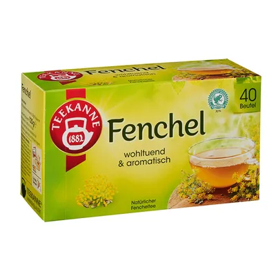 Produktbild von Teekanne Fenchel süßlich und aromatisch 40 Doppelkammerbeutel 120g