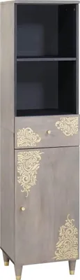 Image de Armoire de salle de bain avec tiroir Gris 38 x 33 x 160 cm