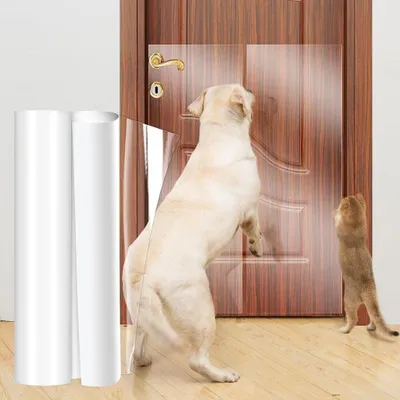 Produktbild von Katzen Kratzschutz – 5m x 45cm Transparentes Selbstklebendes Kratzschutz für Möbel, Wand und Tür – Schützt vor Kratzern
