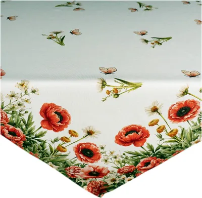 Produktbild von Tischwäsche mit Motiv Mohnblumen 110 x 110 cm