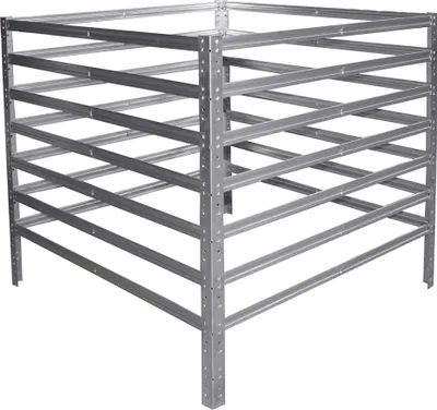 Produktbild von shelfplaza HOME 90x70x70 cm Komposter in verzinkt mit 441 Liter Volumen