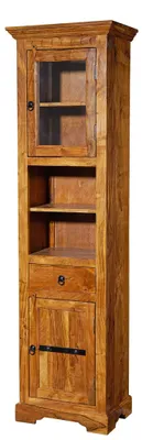 Produktbild von MASSIVMOEBEL24.DE Hochschrank Akazie 52x36x187 honig lackiert OXFORD #01004