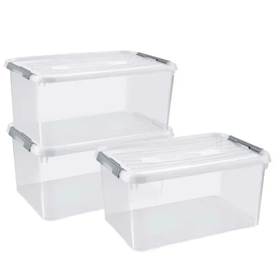 Produktbild von 3-er Set HANDY+ Box 50L transparent