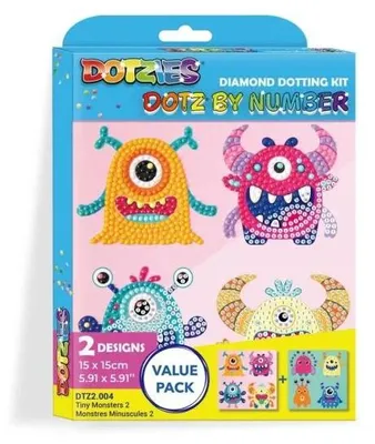 Obrázok produktu pre Diamond Dotz – Dotz podľa čísel: Malé príšerky 2 – Diamond Dotz