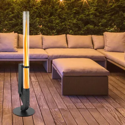 Produktbild von Faziango Feuersäule Terrassenfeuer Glasröhre Feuerfakel Ambiente Feuerrohr Hochwertigem