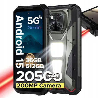 Produktbild von Smartphone DOOGEE V Max LR 5G 16+20 / 512 GB, grau „Battle Rust“