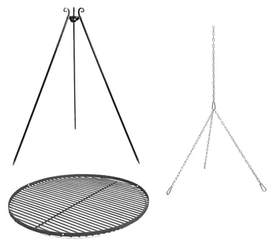 Produktbild von CookKing Stahl Schwenkgrill mit Grillzubehör Dreibein Grill inkl. Stahl Grillrost Ø 70 cm