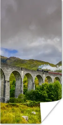 Produktbild von MuchoWow® Poster Fotodruck schottische Landschaft 60x120 cm - Wandschmuck