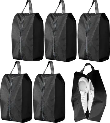 Produktbild von Famanu Schuhentasche 5 Stück, L-Größe, wasserdicht, für Reisen oder Zuhause (schwarz)