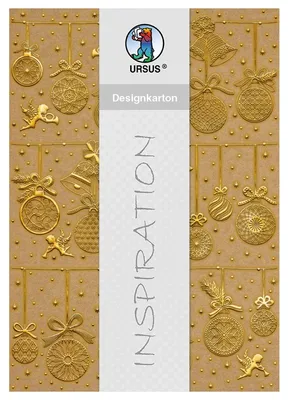 Produktbild von URSUS Designkarton Weihnachtskugeln gold