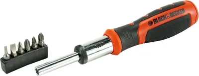 Produktbild von Mehrpunktspiel mit Ratsche +6 Aufsätze Bdht0-62129 Black+decker
