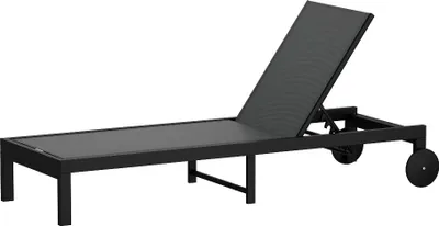 Produktbild von Blumfeldt Lucca Sonnenliege - Verstellbare Rückenlehne, Wetterfest & Leicht, Garten & Balkon Liegestuhl, 120kg Kapazität, Aluminiumrahmen, ComfortMesh, 5 Positionen, 8,1kg, Dunkelgrau