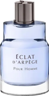 A close-up studio shot of a bottle of Lanvin Éclat d'Arpège Pour Homme Eau de Toilette.