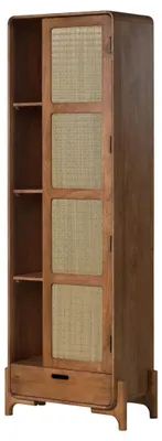 Produktbild von MASSIVMOEBEL24 Schrank Mango/Seegras 70x40x200 hellbraun lackiert MIZUMI #111
