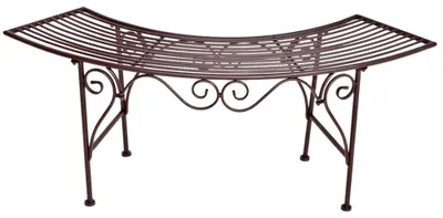 Zdjęcie produktu dla Ławka ogrodowa Fuego 950375, ciemnobrązowy lakier, 125 x 47 x 46 cm