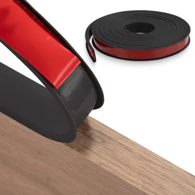 Obrázok produktu pre Ochranná lišta na okraje nábytku, tvarovaná do "U", 5 m × 12 mm, samolepiaca, na ochranu nábytku