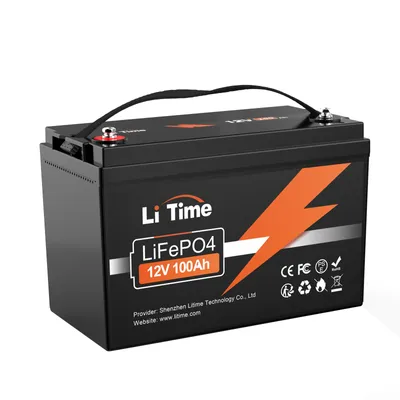Image de Batterie LiFePO4 LiTime 12 V 100 Ah avec BMS IP65, 1 280 Wh, pour installation en îlot dans un camping-car